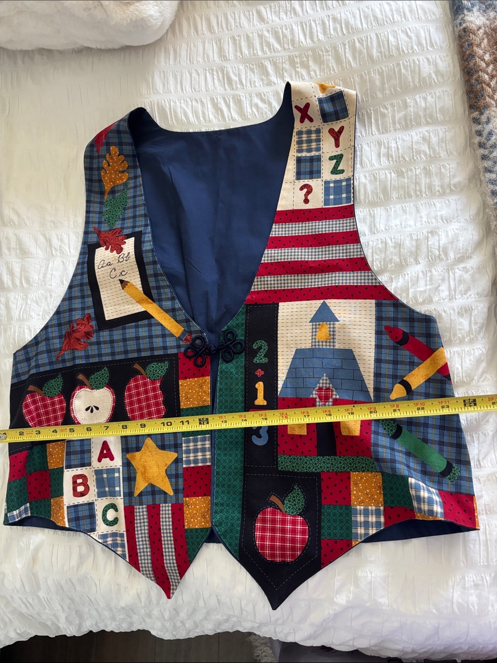 Vintage Women’s Patchwork Teacher Vest – Multicolor - Picture 7 of 7